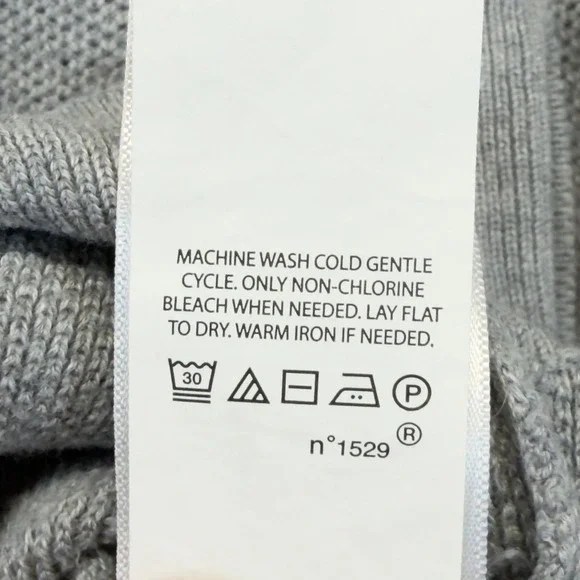 Polo Ralph Lauren Pima Cotton Sweater Men L Gray Crewneck Knit Pony Logo - Picture 8 of 8